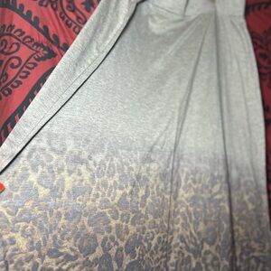 Just Be Gray Leopard Print Maxi Skirt